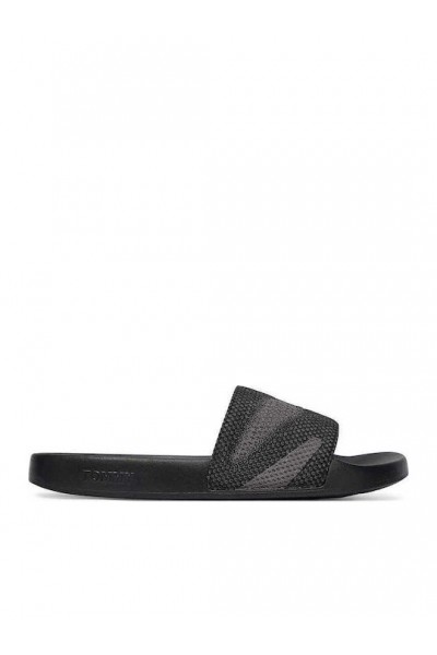 TOMMY HILFIGER SLIDES BLACK-ZINC EM0EM01697-0GM
