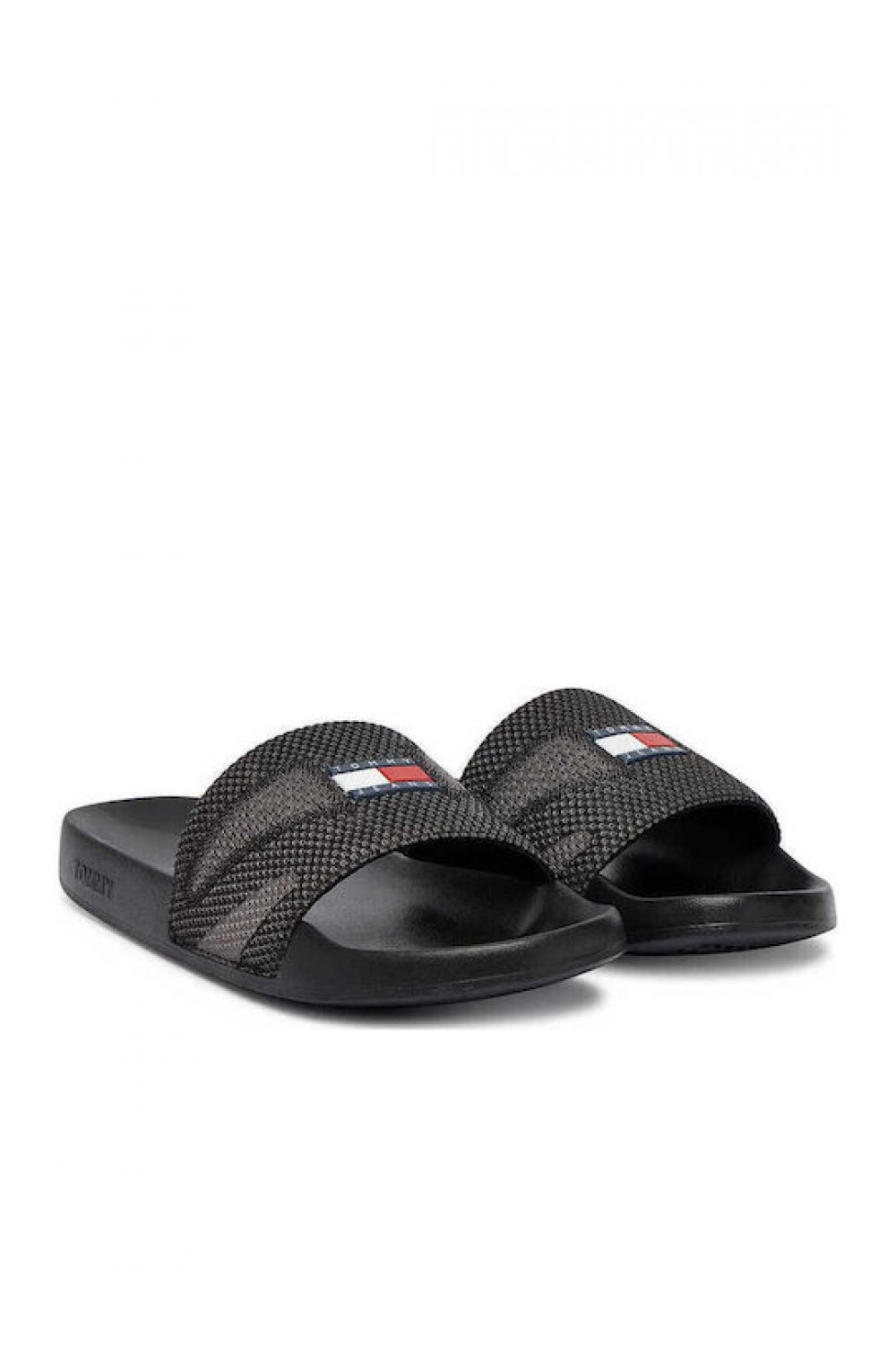 TOMMY HILFIGER SLIDES BLACK-ZINC EM0EM01697-0GM