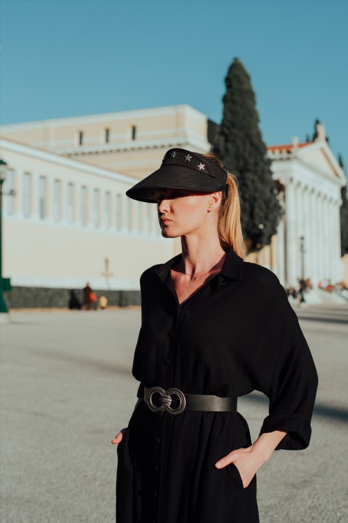 DILUV PENELOPE BLACK LEATHER BELT