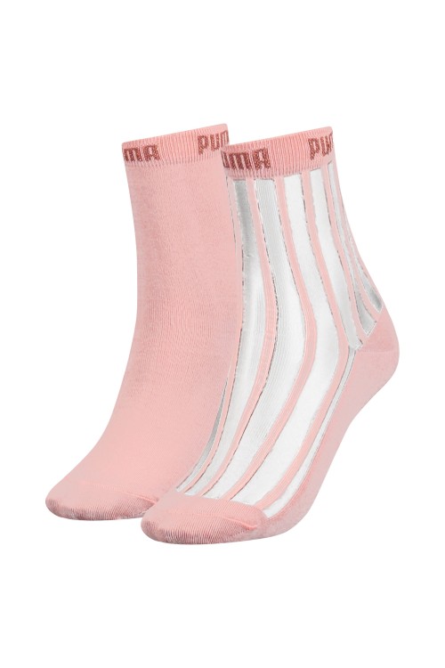 PUMA WOMEN TRANSPARENT STRIPE SHORT SOCKS 907366-04