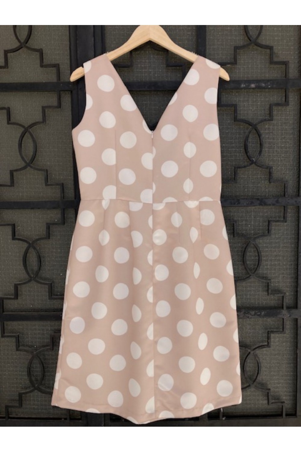 D&K FRANGOULIS DRESS SPOTTY PINK BE141