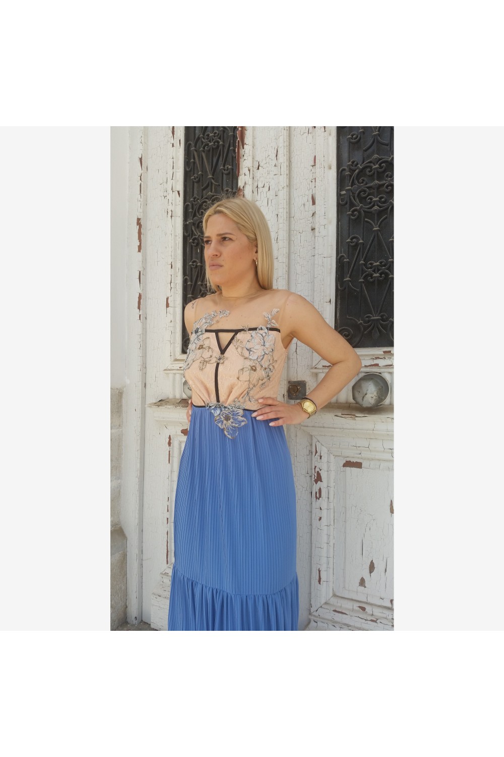 JULY TWO  PLEATED DRESS 4023