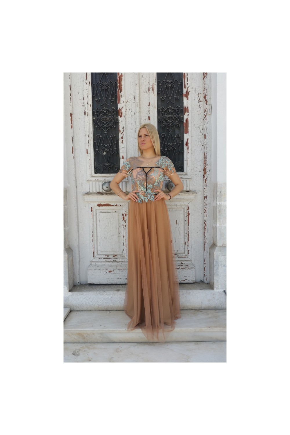 JULYTWO ATELIER DRESS BEIGE/CIEL 4014