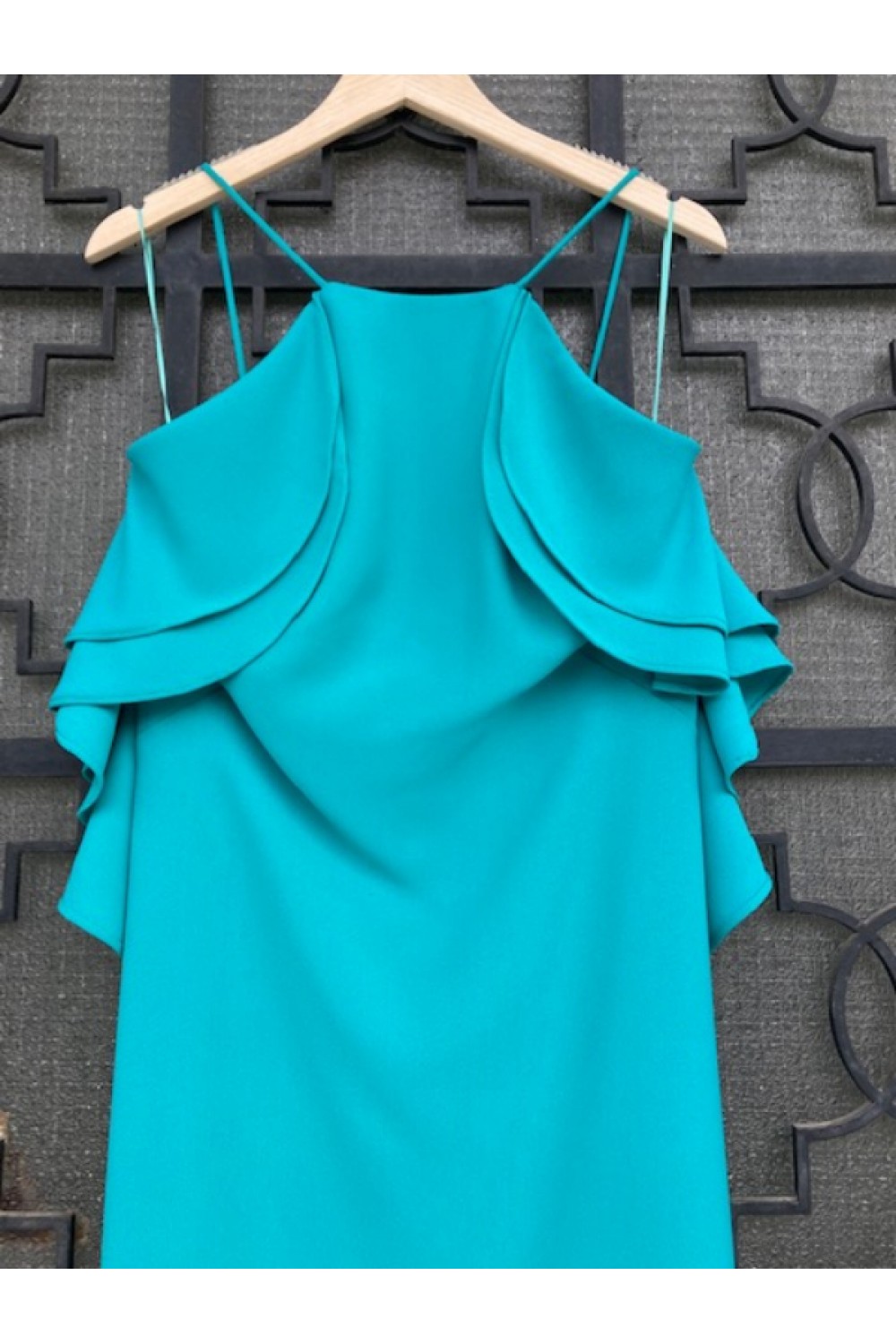 MISCHALIS ATELIER LONG DRESS ZAPPHIRE BLUE BE84