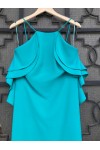 MISCHALIS ATELIER LONG DRESS ZAPPHIRE BLUE BE84