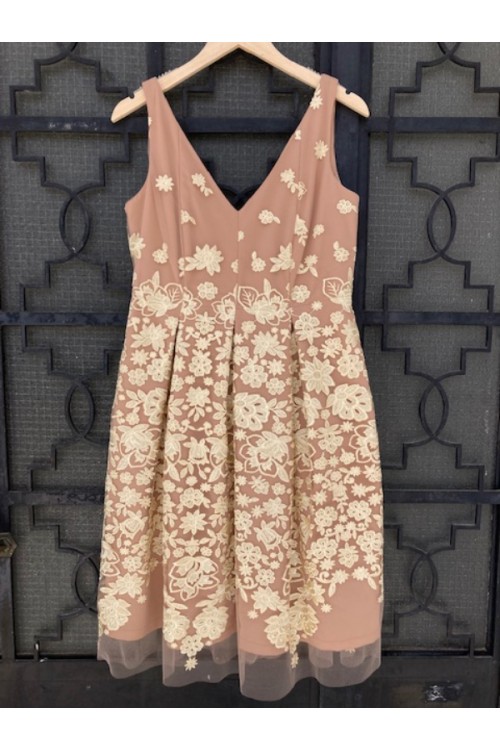 D&K FRANGOULIS LONG DRESS BEIGE BE93