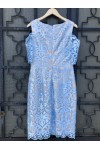 D&K FRANGOULIS LONG DRESS BLUE BE96