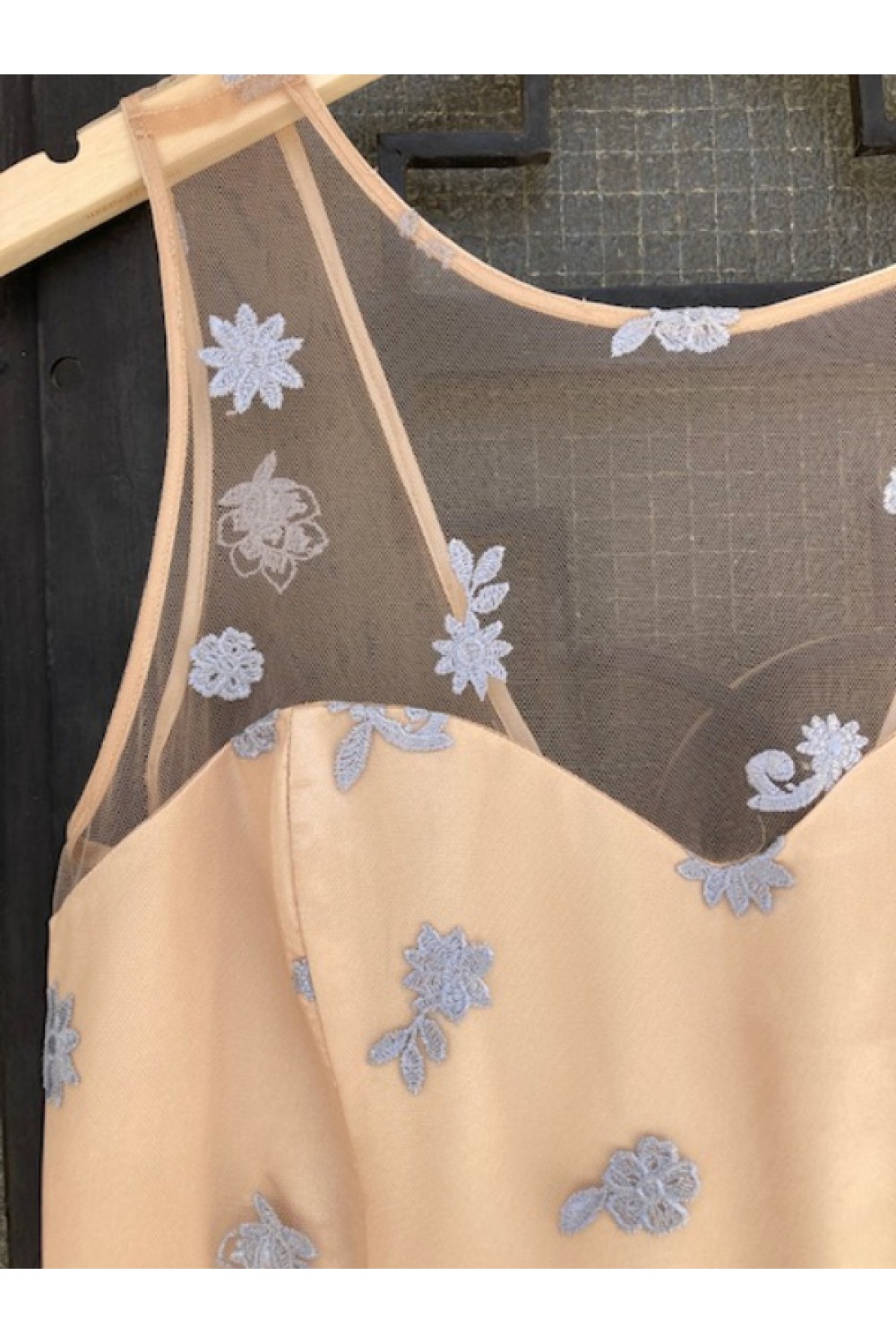 D&K FRANGOULIS LONG DRESS DUSTY BEIGE BE105