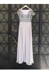 D&K FRANGOULIS LONG DRESS GRAY BE102