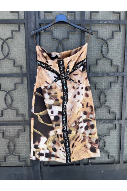 MISCHALIS ATELIER DRESS BLACK-BIEGE ΒΕ406