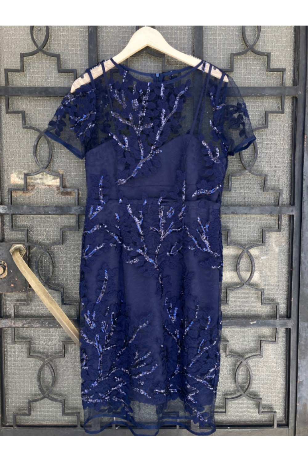 D&K FRANGOULIS DRESS NAVY BLUE BE132