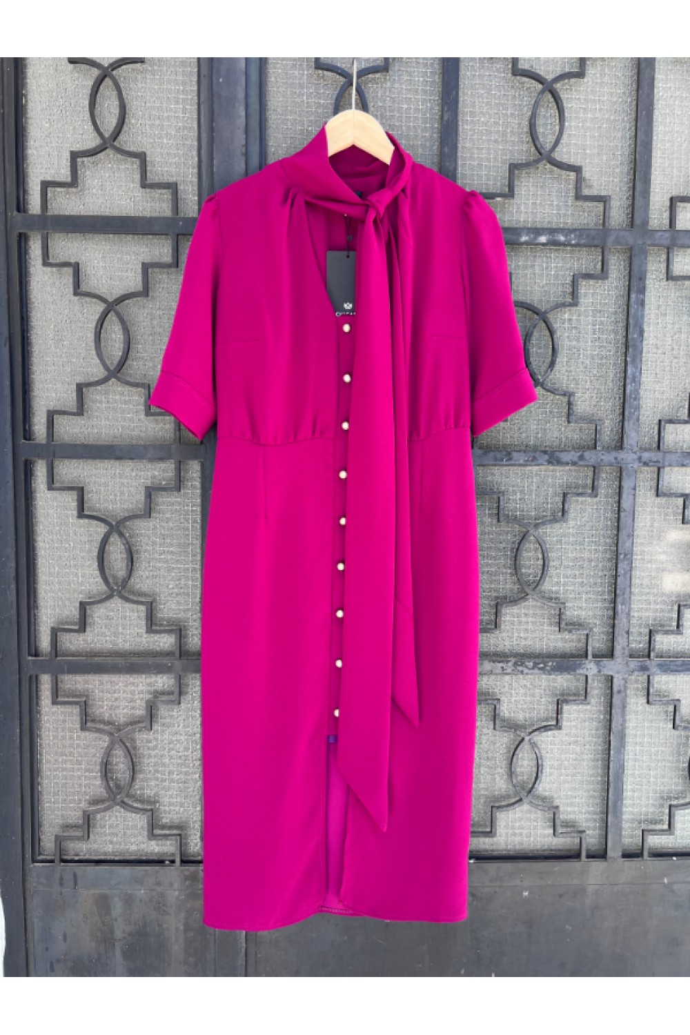 CHICARD DRESS BORDEAUX ΒΕ429