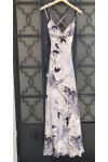 MIKAEL LONG DRESS BLACK AND WHITE BE172