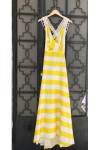 JULYTWO ATELIER LONG DRESS WHITE/YELLOW BE178