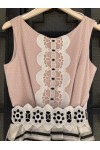 D&K FRANGOULIS DRESS BEIGE BE238
