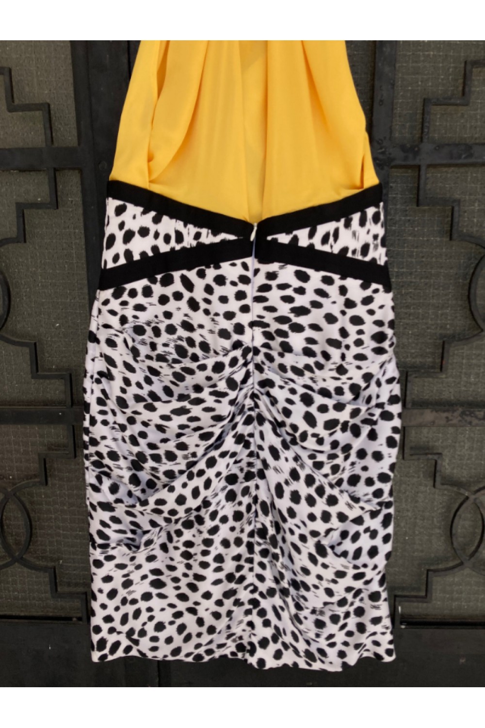 MAESTRI GROUP DRESS BLACK-YELLOW BE356