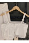 MOUTAKI SET TOP-SKIRT WHITE BE363