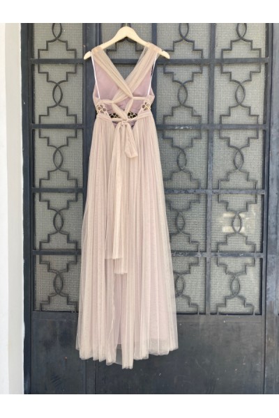 TASSOS MITROPOULOS DRESS BEIGE BE392