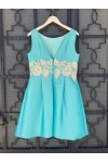 D&K FRANGOULIS DRESS LIGHT BLUE BE149