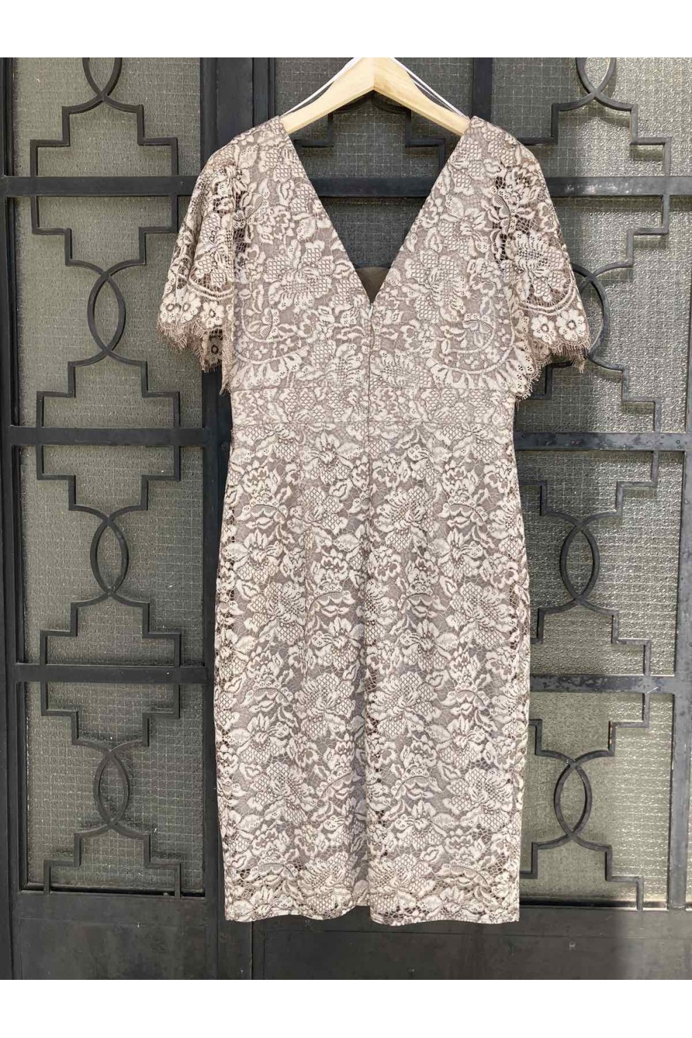 D&K FASHION  DRESS BEIGE BE151
