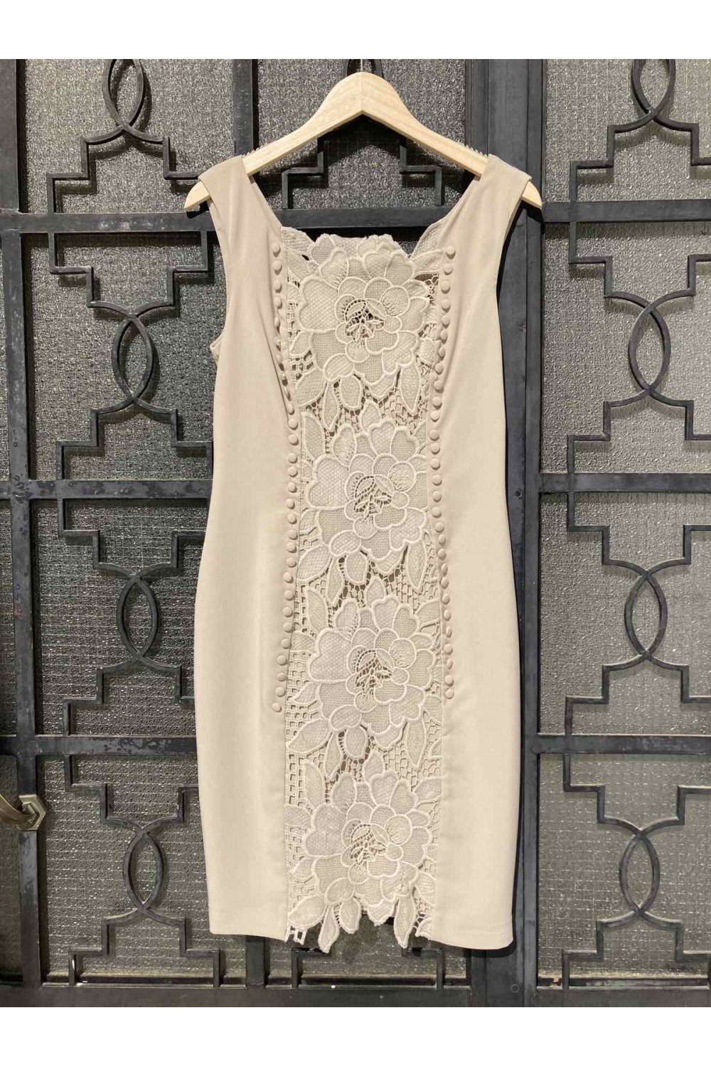 TASSOS MITROPOULOS  DRESS BEIGE BE152