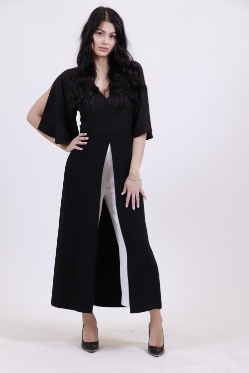 D&K FRANGOULIS JUMPSUIT CROP SKIRT BLACK 26-08-06