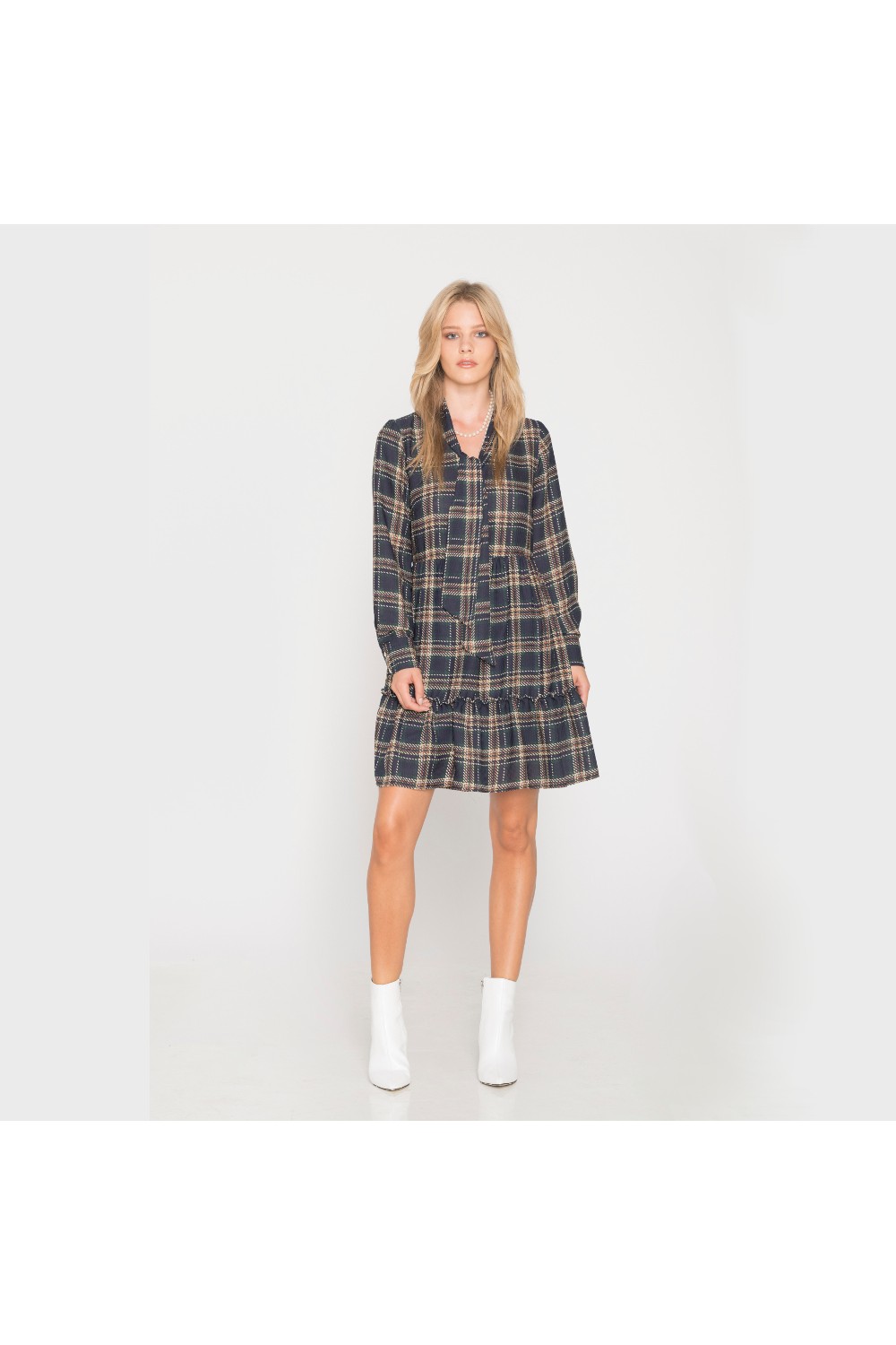 CHICARD CHECKERED DRESS
