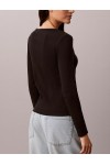 CALVIN KLEIN JEANS RIBBED LONG SLEEVE TOP BLACK LV047D218G-UB1
