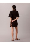 CALVIN KLEIN JEANS MILANO JERSEY DRAPED T-SHIRT DRESS BLACK LV047G251G-UB1