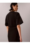 CALVIN KLEIN JEANS MILANO JERSEY DRAPED T-SHIRT DRESS BLACK LV047G251G-UB1