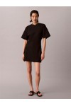 CALVIN KLEIN JEANS MILANO JERSEY DRAPED T-SHIRT DRESS BLACK LV047G251G-UB1