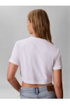CALVIN KLEIN JEANS CROP T-SHIRT MONOLOG WHITE LV047G288G-YAF