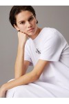CALVIN KLEIN JEANS RIBBED COTTON MAXI T-SHIRT DRESS BRILLIANT WHITE J20J225543-YAA