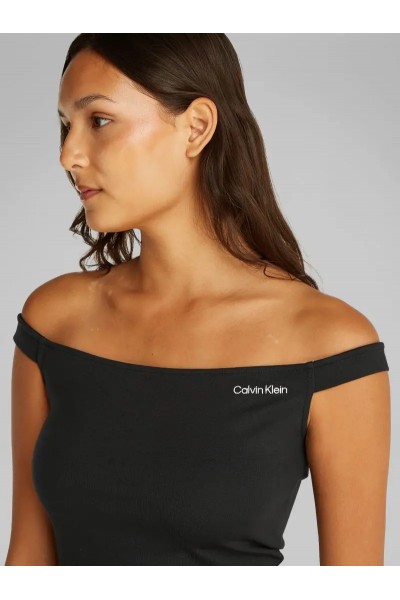 CALVIN KLEIN JEANS TOP CK BLACK J20J225542-BEH