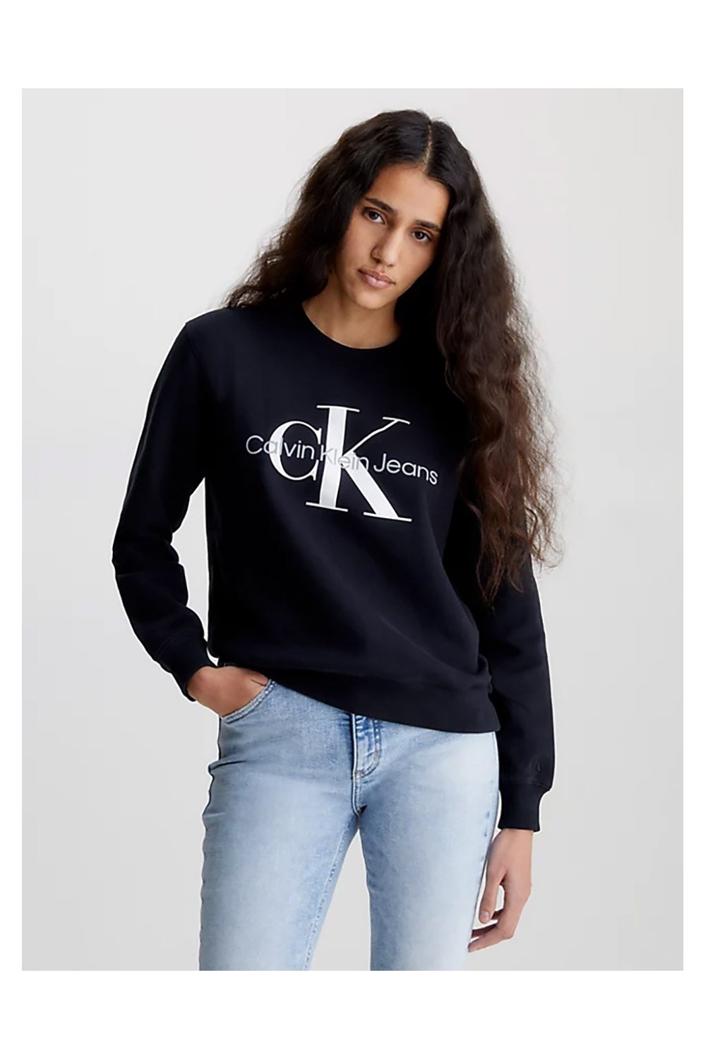 CALVIN KLEIN JEANS MONOGRAM SWEATSHIRT CK BLACK J20J219140-BEH