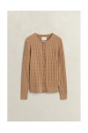 GANT CABLE STRETCH CABLE KNIT CARDIGAN WARM KHAKI 4800103-213