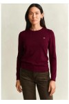 GANT WOMAN WOOL COTTON C-NECK DARKENED WINE 4802420-667