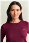 GANT WOMAN WOOL COTTON C-NECK DARKENED WINE 4802420-667