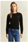 GANT WOMAN WOOL COTTON C-NECK BLACK 4802420-005