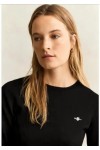 GANT WOMAN WOOL COTTON C-NECK BLACK 4802420-005