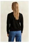 GANT WOMAN WOOL COTTON C-NECK BLACK 4802420-005