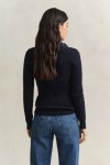GANT COTTON PULLOVER CABLE CREWNECK EVENING BLUE 4800100-433