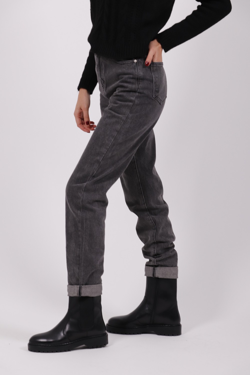 GLAMOROUS LADIES JEANS WASHED BLACK KA6037