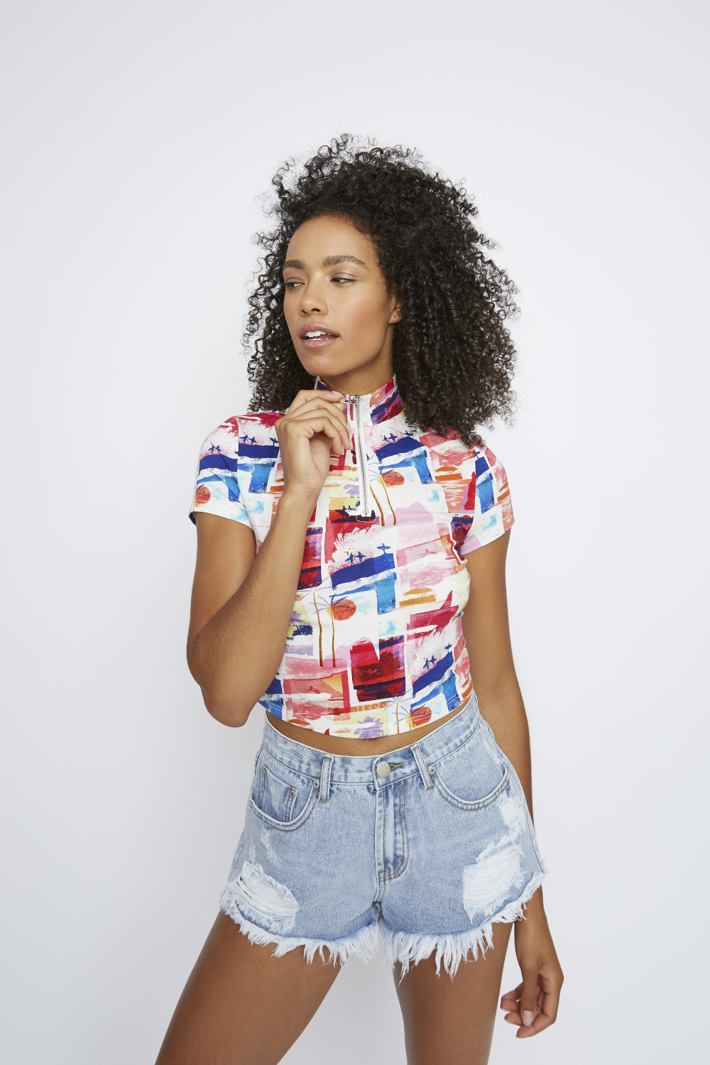 GLAMOROUS TOP DIGITAL POSTCARD JERSEY CK6126