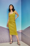 GLAMOROUS LADIES KNIT DRESS OLIVE CA0244