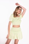 GLAMOROUS LADIES TOP APPLE GREEN GC0499