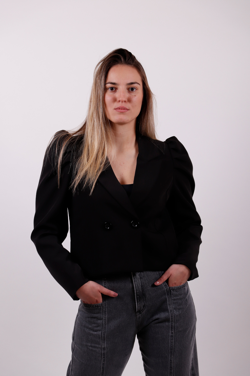 INNOCENT CROPPED PUFF SLEEVED BLAZER W20.9515