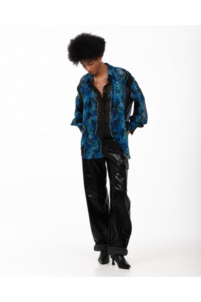 IRAIDA LUMEN BLUE OVERSIZE SHIRT