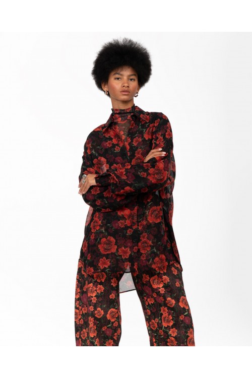 IRAIDA NOEMA OVERSIZED SHIRT RED