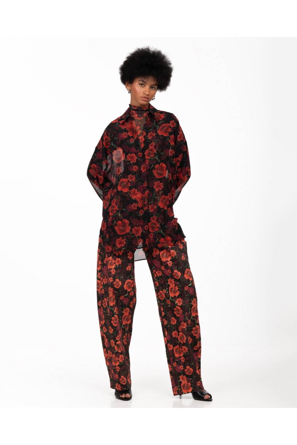 IRAIDA NOEMA OVERSIZED SHIRT RED